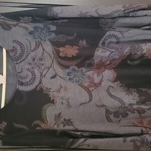 Chico's Paisley Long Sleeve Top - Hi-Lo